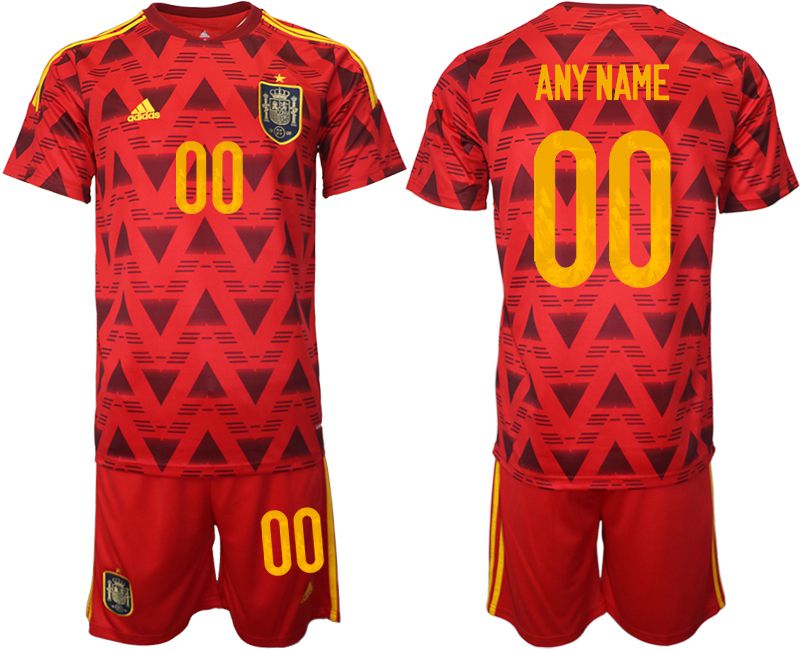 Cheap Men 2022 World Cup National Team Spain home red customized Soccer Jersey